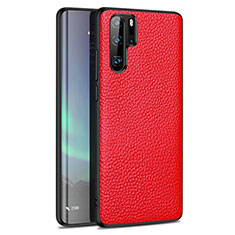 Soft Silicone Gel Leather Snap On Case Cover H05 for Huawei P30 Pro New Edition Red