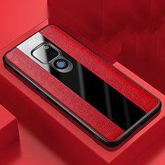 Soft Silicone Gel Leather Snap On Case Cover H06 for Huawei Mate 20 X 5G Red