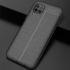 Soft Silicone Gel Leather Snap On Case Cover H06 for Huawei Nova 6 SE Black