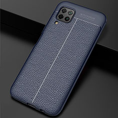 Soft Silicone Gel Leather Snap On Case Cover H06 for Huawei Nova 6 SE Blue