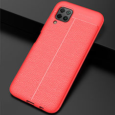 Soft Silicone Gel Leather Snap On Case Cover H06 for Huawei Nova 6 SE Red