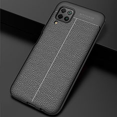 Soft Silicone Gel Leather Snap On Case Cover H06 for Huawei Nova 7i Black