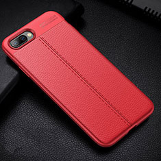 Soft Silicone Gel Leather Snap On Case Cover H07 for Oppo RX17 Neo Red