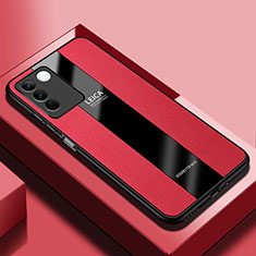 Soft Silicone Gel Leather Snap On Case Cover PB1 for Vivo V27e 5G Red