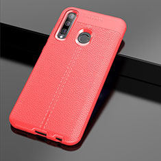 Soft Silicone Gel Leather Snap On Case Cover S01 for Huawei Honor 10i Red