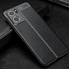 Soft Silicone Gel Leather Snap On Case Cover S01 for OnePlus Nord CE 2 5G Black