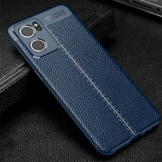 Soft Silicone Gel Leather Snap On Case Cover S01 for OnePlus Nord CE 2 5G Blue