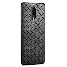 Soft Silicone Gel Leather Snap On Case Cover S01 for Oppo K3 Black