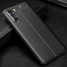 Soft Silicone Gel Leather Snap On Case Cover S01 for Oppo K9 Pro 5G Black
