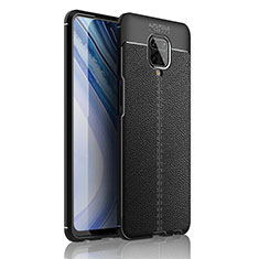 Soft Silicone Gel Leather Snap On Case Cover S01 for Xiaomi Poco M2 Pro Black