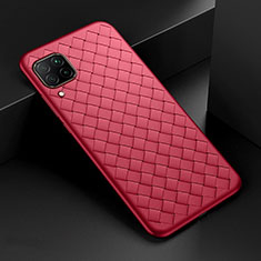 Soft Silicone Gel Leather Snap On Case Cover S02 for Huawei Nova 6 SE Red