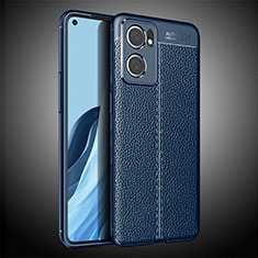 Soft Silicone Gel Leather Snap On Case Cover S02 for OnePlus Nord CE 2 5G Blue