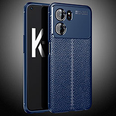 Soft Silicone Gel Leather Snap On Case Cover S02 for Oppo K10 5G Blue