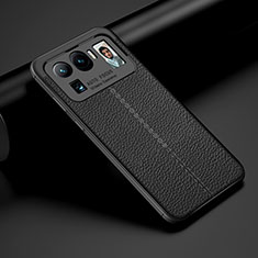 Soft Silicone Gel Leather Snap On Case Cover S02 for Xiaomi Mi 11 Ultra 5G Black