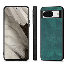 Soft Silicone Gel Leather Snap On Case Cover S02D for Google Pixel 8 5G Green