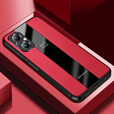 Soft Silicone Gel Leather Snap On Case Cover S03 for Oppo Reno8 Lite 5G Red