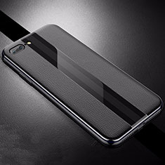 Soft Silicone Gel Leather Snap On Case Cover S04 for Apple iPhone 7 Plus Black
