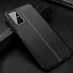 Soft Silicone Gel Leather Snap On Case Cover S04 for Huawei Honor 30S Black