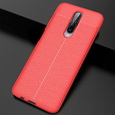 Soft Silicone Gel Leather Snap On Case Cover S04 for Xiaomi Redmi K30i 5G Red