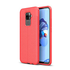 Soft Silicone Gel Leather Snap On Case Cover S05 for Huawei Mate 30 Lite Red