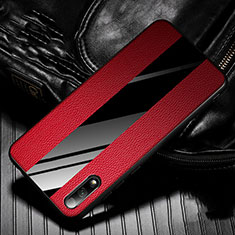 Soft Silicone Gel Leather Snap On Case Cover S05 for Huawei P Smart Z (2019) Red