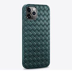 Soft Silicone Gel Leather Snap On Case Cover S06 for Apple iPhone 14 Pro Green