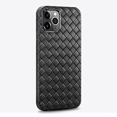 Soft Silicone Gel Leather Snap On Case Cover S06 for Apple iPhone 14 Pro Max Black