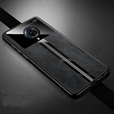 Soft Silicone Gel Leather Snap On Case Cover S06 for Vivo Nex 3 5G Black