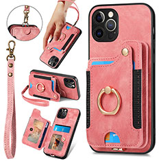 Soft Silicone Gel Leather Snap On Case Cover SD1 for Apple iPhone 13 Pro Max Pink