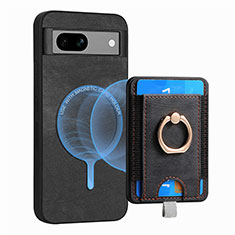 Soft Silicone Gel Leather Snap On Case Cover SD1 for Google Pixel 7a 5G Black