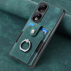 Soft Silicone Gel Leather Snap On Case Cover SD1 for Huawei Honor 90 Pro 5G Green