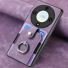 Soft Silicone Gel Leather Snap On Case Cover SD1 for Huawei Honor Magic5 Lite 5G Clove Purple