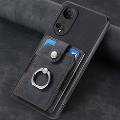 Soft Silicone Gel Leather Snap On Case Cover SD1 for Huawei Honor X7 Black