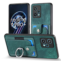 Soft Silicone Gel Leather Snap On Case Cover SD1 for Realme 9 4G Green