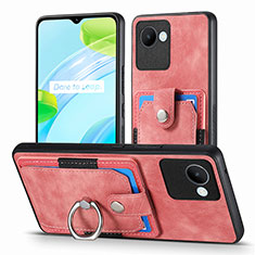 Soft Silicone Gel Leather Snap On Case Cover SD1 for Realme Narzo 50i Prime Pink