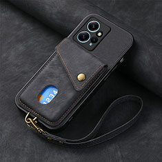 Soft Silicone Gel Leather Snap On Case Cover SD1 for Xiaomi Redmi Note 12 4G Black