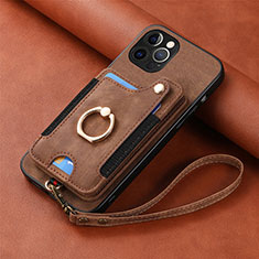 Soft Silicone Gel Leather Snap On Case Cover SD2 for Apple iPhone 16 Pro Max Brown