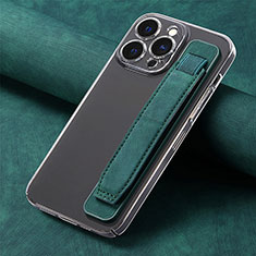 Soft Silicone Gel Leather Snap On Case Cover SD2 for Apple iPhone 16 Pro Max Green