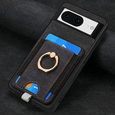 Soft Silicone Gel Leather Snap On Case Cover SD2 for Google Pixel 8 5G Black