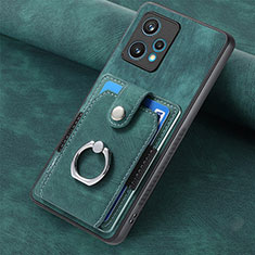 Soft Silicone Gel Leather Snap On Case Cover SD2 for Realme 9 4G Green