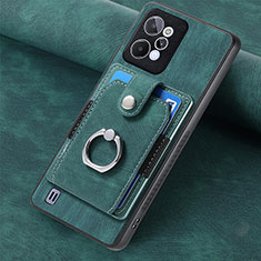 Soft Silicone Gel Leather Snap On Case Cover SD2 for Realme C31 Green