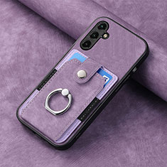 Soft Silicone Gel Leather Snap On Case Cover SD2 for Samsung Galaxy Quantum4 5G Clove Purple