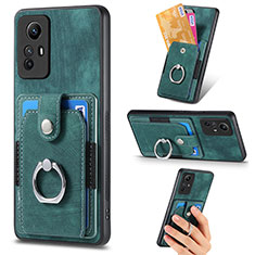 Soft Silicone Gel Leather Snap On Case Cover SD2 for Xiaomi Redmi Note 12S Green