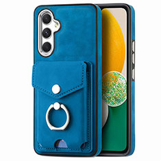 Soft Silicone Gel Leather Snap On Case Cover SD3 for Samsung Galaxy A04s Blue