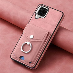 Soft Silicone Gel Leather Snap On Case Cover SD3 for Samsung Galaxy A12 5G Pink