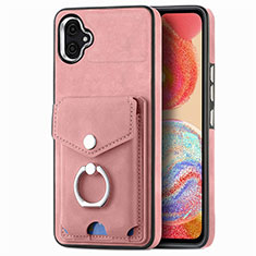 Soft Silicone Gel Leather Snap On Case Cover SD3 for Samsung Galaxy M04 Pink