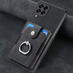 Soft Silicone Gel Leather Snap On Case Cover SD3 for Samsung Galaxy M33 5G Black