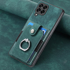 Soft Silicone Gel Leather Snap On Case Cover SD3 for Samsung Galaxy M33 5G Green