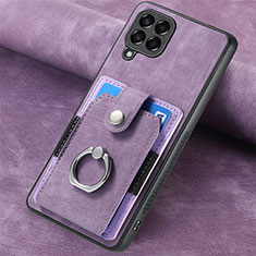 Soft Silicone Gel Leather Snap On Case Cover SD3 for Samsung Galaxy M33 5G Purple