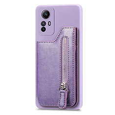 Soft Silicone Gel Leather Snap On Case Cover SD3 for Xiaomi Redmi Note 12S Purple